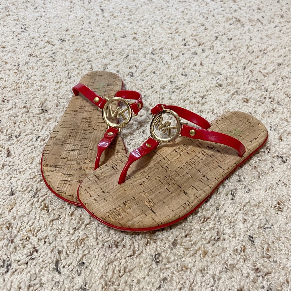 MICHAEL Michael Kors | Red Jelly Flip Flop Sandals